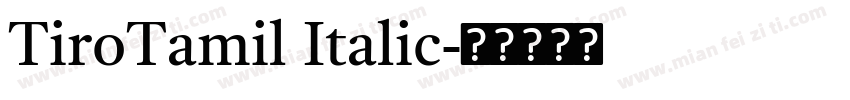 TiroTamil Italic字体转换